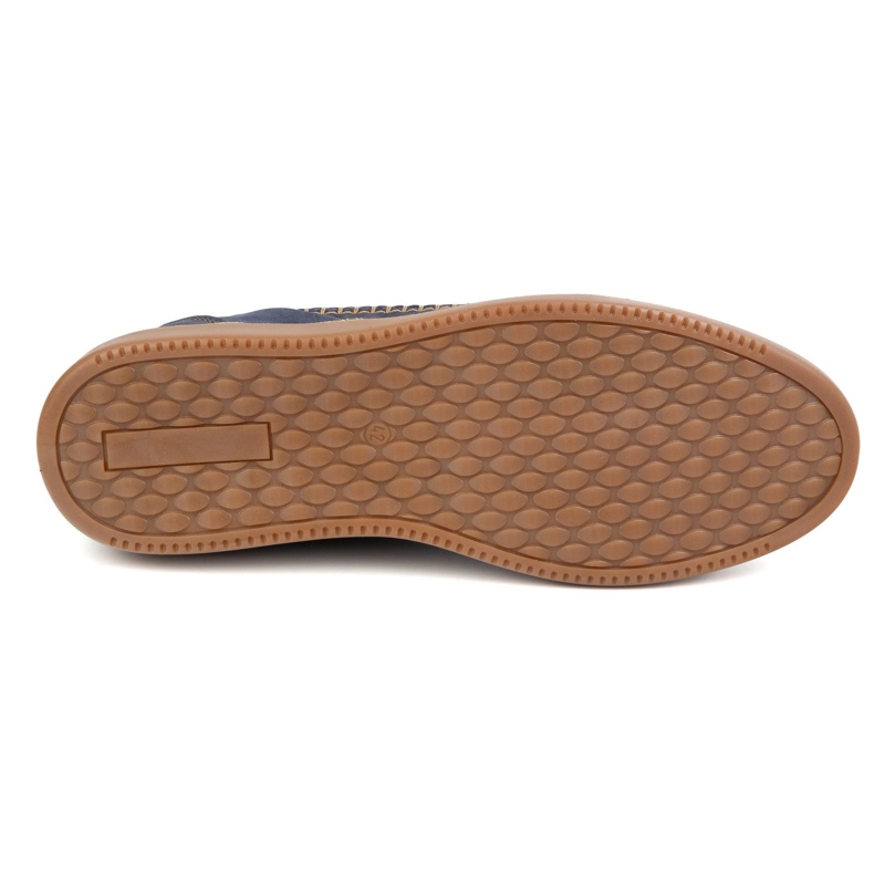 Antex Herrläderskor avslappnad modell 313GT Navy Blue blå 4