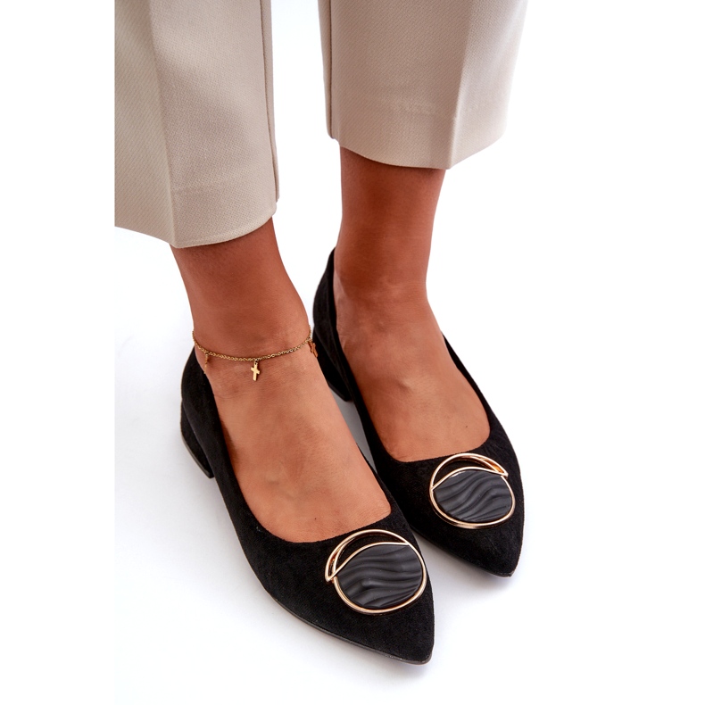 Kvinnors lågklackade kvinnors pumpar med Eco-Eco-S.Barski KV27-037 Black svart 3