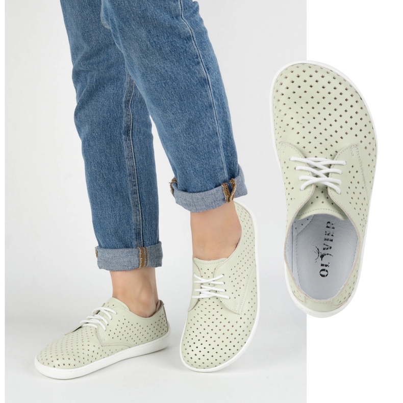 Olivier Kvinnors barfota minimalistiska öppning 1288Pol Green grön 1