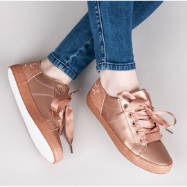 L&H Sneakers bundna med ett band rosa 1