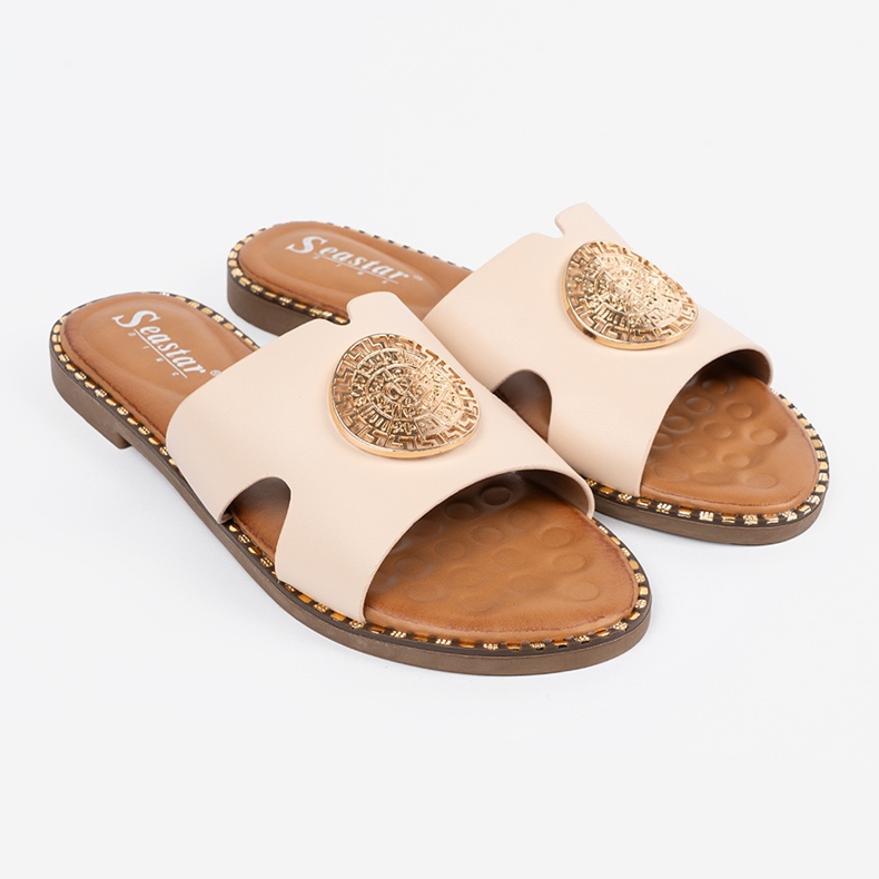 Seastar Lättbärande flikar med en gyllene dekoration beige 1