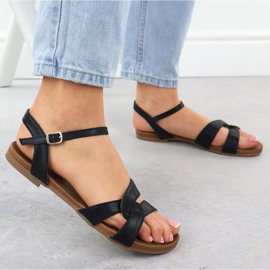 S.Barski Kvinnors sandaler Czarne S. Barski KV51-022 svart 5