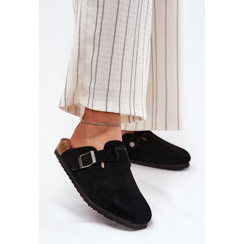 Kvinnors mocka flip -flops med Big Star RR274A384 Black Blame Clamp svart 2