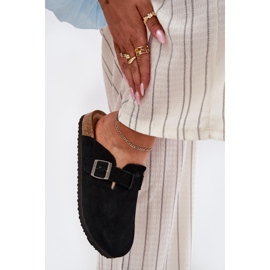 Kvinnors mocka flip -flops med Big Star RR274A384 Black Blame Clamp svart 3