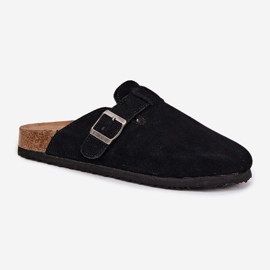 Kvinnors mocka flip -flops med Big Star RR274A384 Black Blame Clamp svart 4
