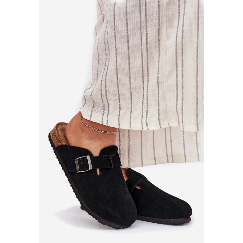 Kvinnors mocka flip -flops med Big Star RR274A384 Black Blame Clamp svart 1