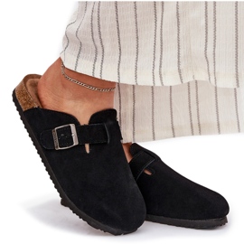 Kvinnors mocka flip -flops med Big Star RR274A384 Black Blame Clamp svart 8