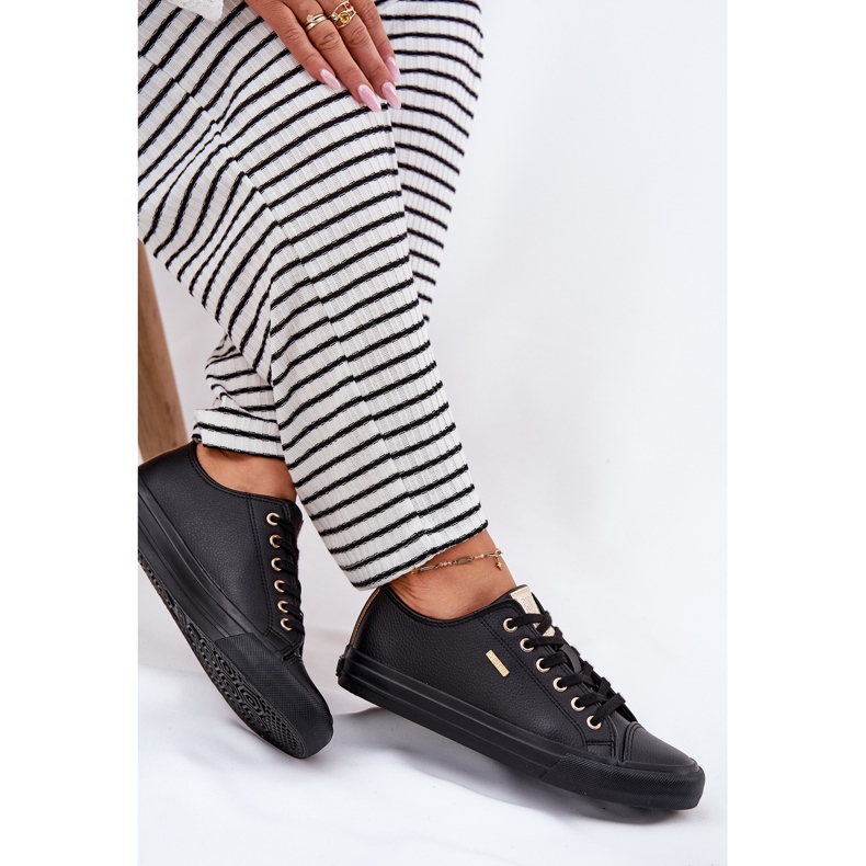Kvinnors sneakers med Eco Leather Big Star RR274749 Black svart 2