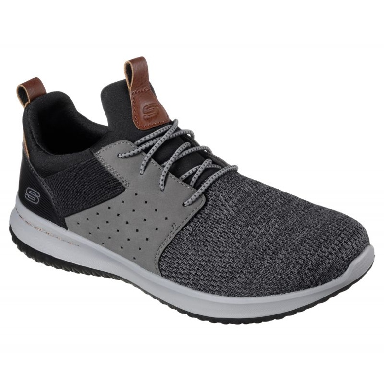 SKECHERS DELSON CAMBEN 65474BKGY SHOES grå 1
