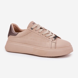 Kvinnors sneakers med Eco Leather Big Star RR274259 Beige 1