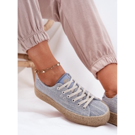Kvinnors sneakers på plattformen med Lee Cooper LCW-25-02-3283 Blue Braid blå 6