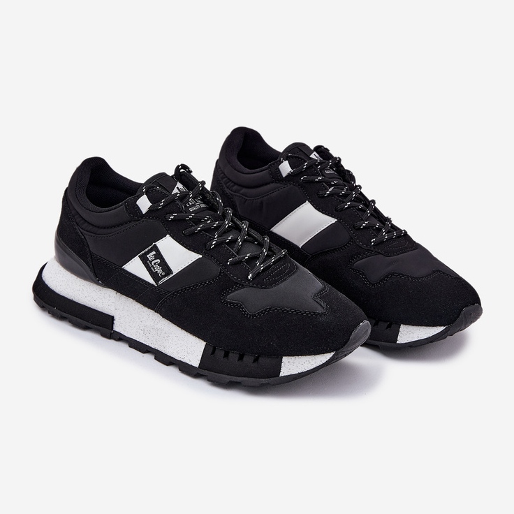 Mäns sneakers på Lee Cooper LCJ-25-03-3378M plattform svart 1