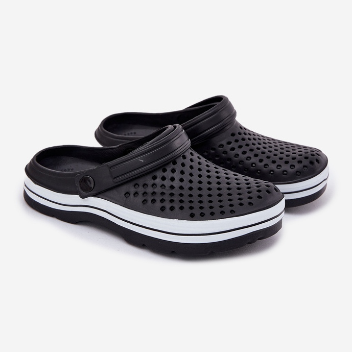 EVento Svarta mäns skum tofflor 1