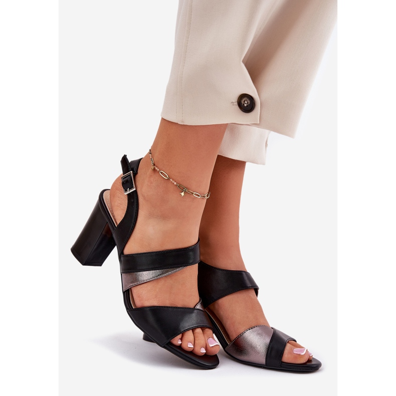 Kvinnors sandaler på Sergio Leone SK866 Post svart 1