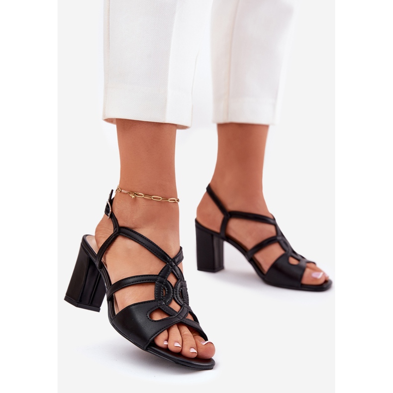 Kvinnors höghöjda sandaler Sergio Leone SK884 Svart 1