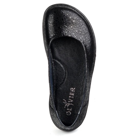 Olivier Barfota kvinnors minimalistiska läderskor gled 1771Pol svarta ögon 2