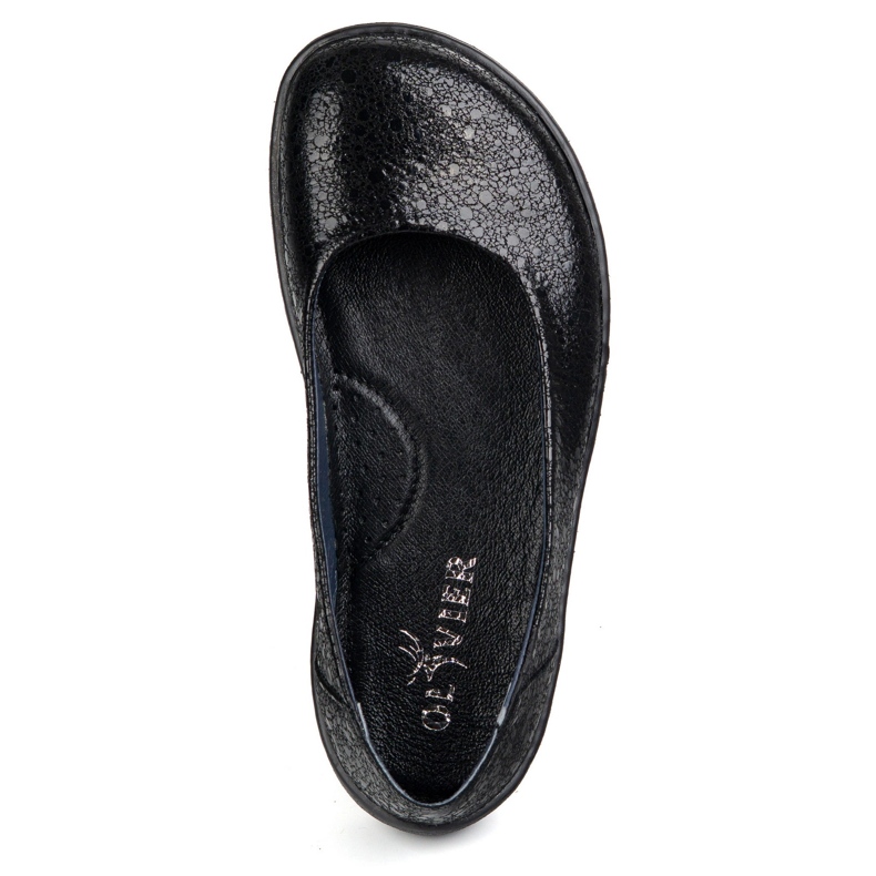 Olivier Barfota kvinnors minimalistiska läderskor gled 1771Pol svarta ögon 2