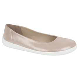 Olivier Barfota kvinnors minimalistiska läderskor slip -in 1771pol rosa satin 5