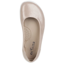 Olivier Barfota kvinnors minimalistiska läderskor slip -in 1771pol rosa satin 8