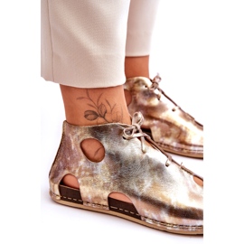 Maciejka Lättläderstövlar 03426-42 Guld gyllene 3