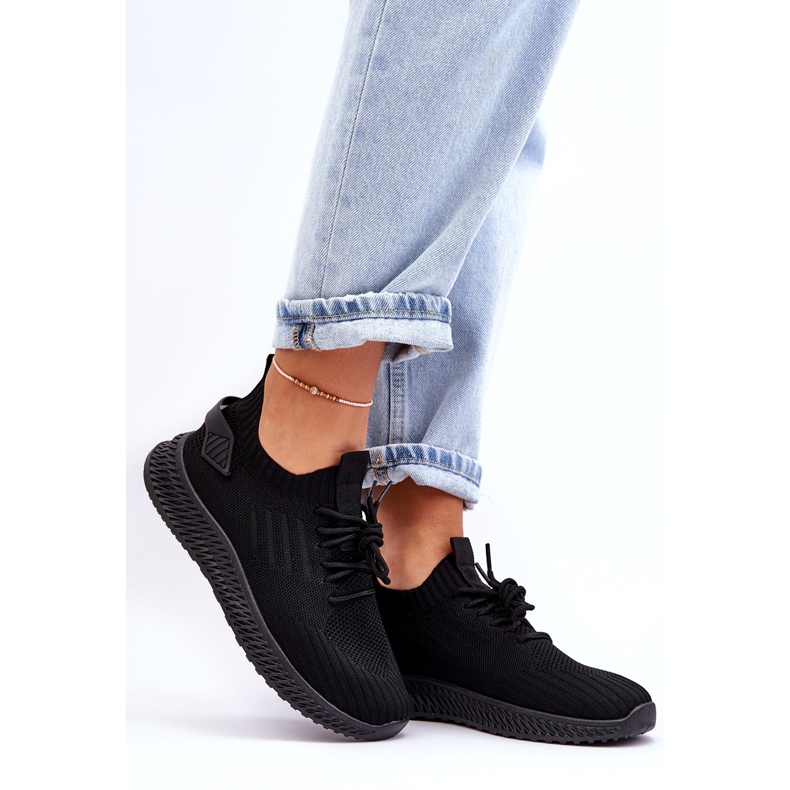 Kvinnors slip -up svarta sportskor 5