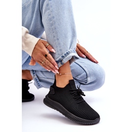 Kvinnors slip -up svarta sportskor 3