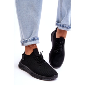 Kvinnors slip -up svarta sportskor 1