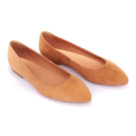 Marco Shoes Kvinnor läder ballerinas 1964p-043-1 beige 3