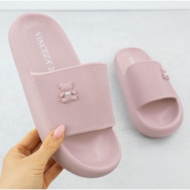 Skum flip flops för poolstrand med nallebjörnrosa Vinceza 75210 1