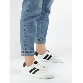 Kvinnors läderskor Joker Blackorwhite White - Minimalistiska sneakers Olivier vit 1