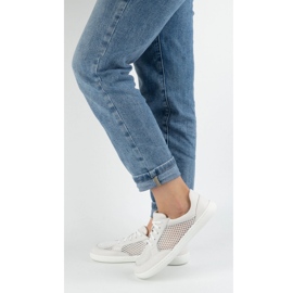 WASAK Kvinnors minimalistiska läderkvinnor 0772SW White vit 1