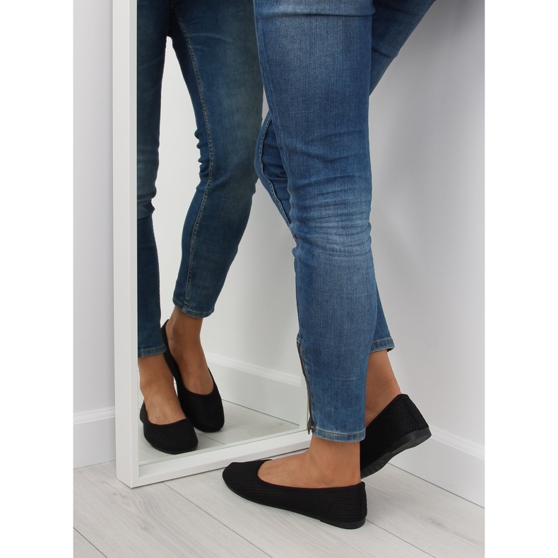 Svarta mesh ballerinas JX56 svart 2