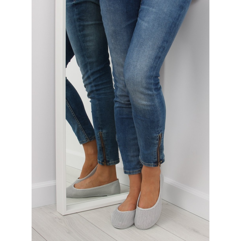 Grå mesh ballerinas JX56 Grå 1