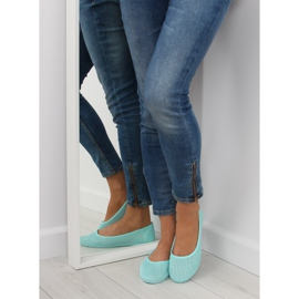 Mint mesh ballerinas JX56 L.GRÖN 1