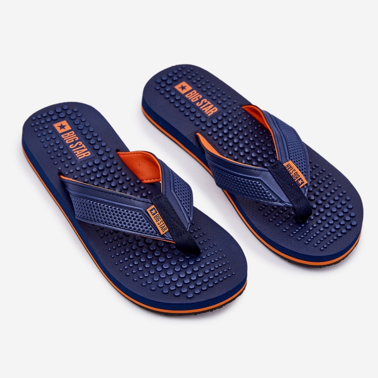 Mäns flip -flops Big Star RR174437 Navy Blue blå 1