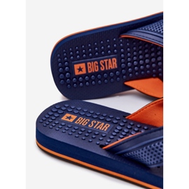 Mäns flip -flops Big Star RR174437 Navy Blue blå 4