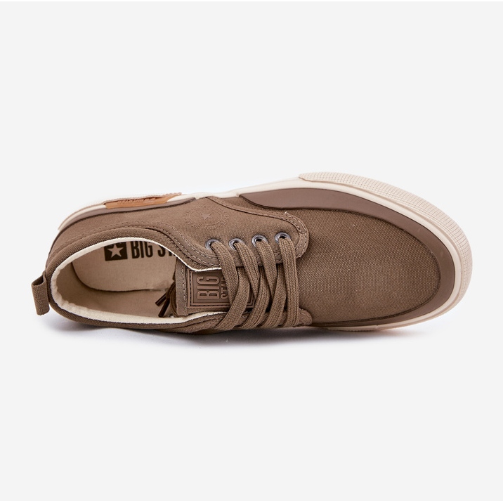 Material Men's Big Star RR174064 Khaki Sneakers grön 2