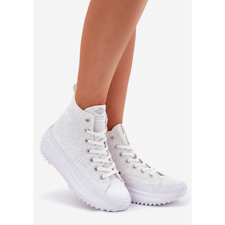 Hög kvinnors sneakers Lee Cooper LCW-25-31-3461L Vit 1