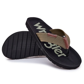 Mäns flip -flops Wrangler Zane Flipflop Men Low 20251044.20251044.57b grön 7