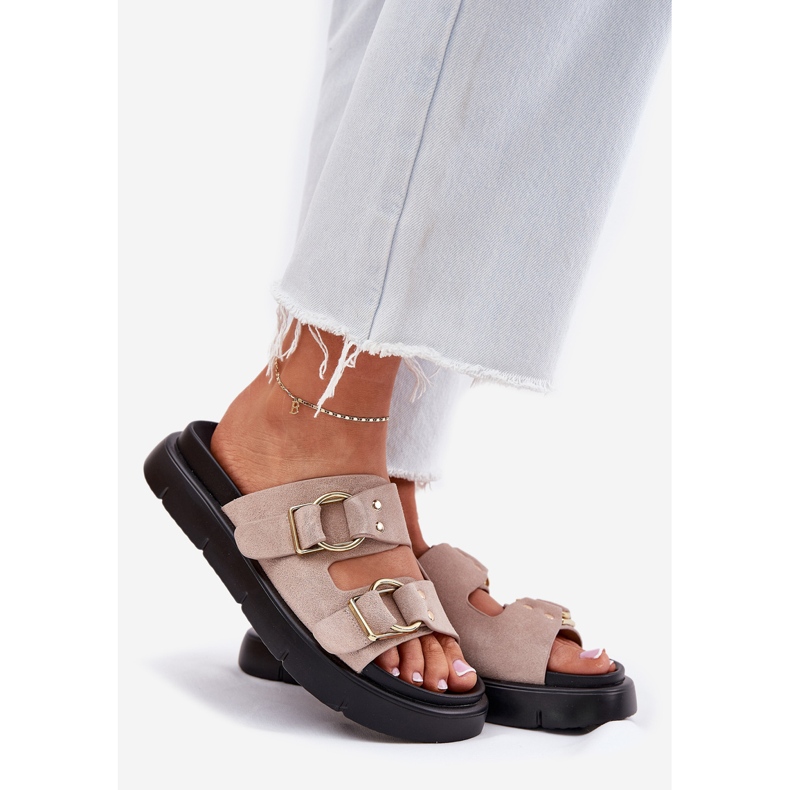 Big Star Kvinnors mocka flip flops med dekorativ stor stjärna RR274659 klämmor ljusrosa 1