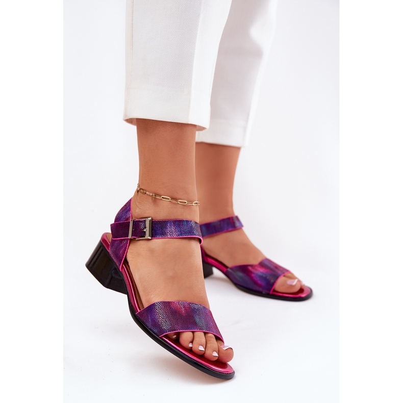 Maciejka n6802-15 läder fotbollssandaler rosa 2