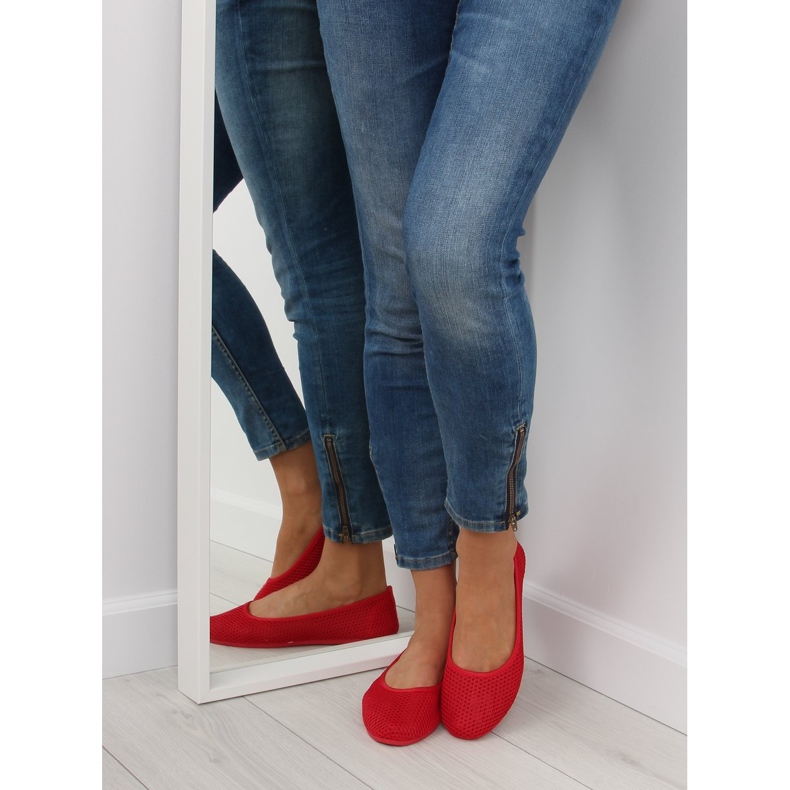 Röd mesh ballerina JX56 Röd 1