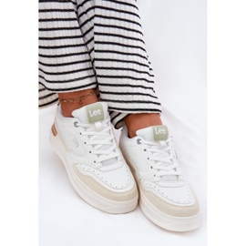 Kvinnors sneakers på Lee Emma Women Low 50251014.04L -plattformen beige 1