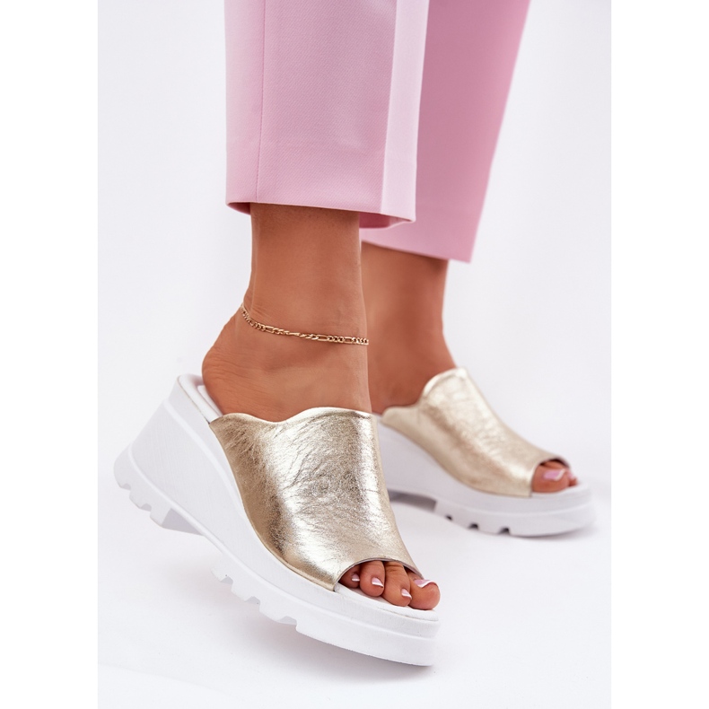 Läderkilar på artiker 56C0435 PLN gyllene 2