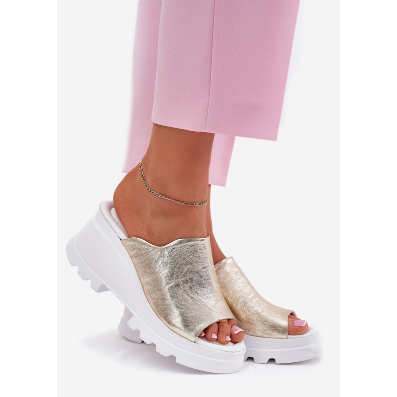 Läderkilar på artiker 56C0435 PLN gyllene 1