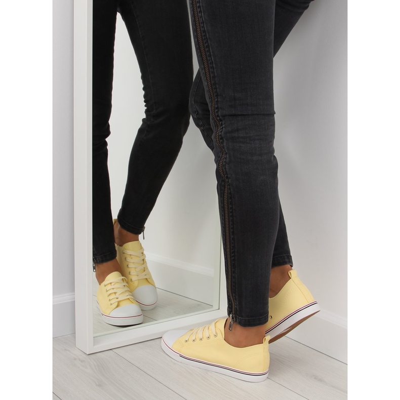 Gula damsneakers, ansiktsgul XL01p Beige 1