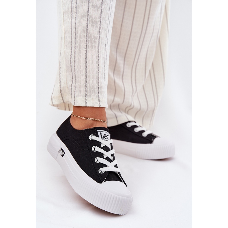 Kvinnors sneakers på plattformen Lee Isla C Women Low 50251001 Svart 2