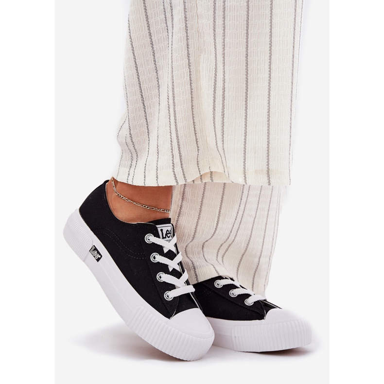 Kvinnors sneakers på plattformen Lee Isla C Women Low 50251001 Svart 1