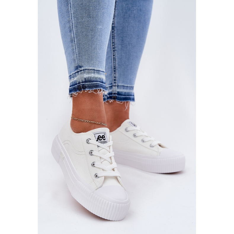 Kvinnors sneakers på plattformen Lee Isla C Women Low 50251001 White vit 2