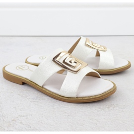 Kvinnors flip flops med dekoration White Filippo DS3703 vit 2